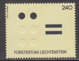 2022 Liechtenstein Equality Equal Rights EMBOSSED CUT OUT Complete Set Of 1 MNH - Unused Stamps