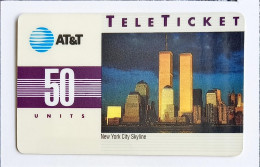 USA  AT&T TeleTicket 50 Units New York City Skyline Sample Phonecard - Lots - Collections