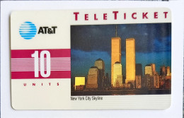 USA  AT&T TeleTicket 10 Units New York City Skyline Sample Phonecard - Lots - Collections