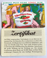 Deutsche Telefon Karten Chip Phone Card 6 DM Obstgarten-Danone Certificate Mint - Lots - Collections