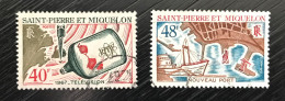 Lot De 2 Timbres Oblitérés Saint Pierre Et Miquelon 1967 Yt N° 377 À 378 - Usati