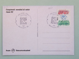 I-162- ITALIA, Tem. Filatelia, MilanoFil '90, Annullo Speciale 25-3-1990 Milano Fiera, 2 Scan - 1981-90: Storia Postale