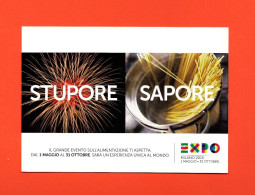 Advertising Cardboard- EXPO Milano 2015.Stupore Sapore.Sponsor TIM. Post Card's Sizes - Telephony