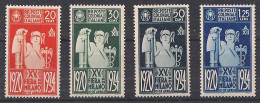 COLONIE ITALIANE EMISSIONI GENERALI 1934  15°FIERA DI MILANO SASS. 42-45 MLH VF - General Issues