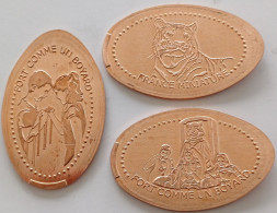 3 Pièces écrasées -   FRANCE MINIATURE  (78) - Pièces écrasées (Elongated Coins)