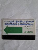 YEMEN AUTELCA MAGNETIQUE 40U GREEN UT - Yémen