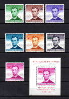 Belgian Congo - Rwanda 1965 N° 92/97 + 97A + BL3 MNH Complete Set USA President Abraham Lincoln C10.00Eu - Neufs