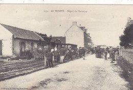 56 - LA TRINITE Sur MER : Départ Du Tramway - Peu Courant. - La Trinite Sur Mer