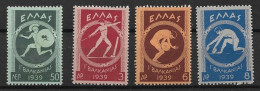 GREECE 1939 First Balkanias Games MH - Neufs