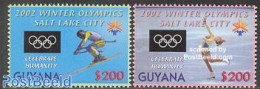 Guyana 2002 Salt Lake City 2v, Mint NH, Sport - Olympic Winter Games - Skating - Skiing - Sci