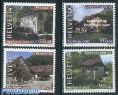 Switzerland 2002 Pro Patria, Watermills 4v, Mint NH, Various - Mills (Wind & Water) - Ungebraucht