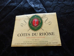 E-103 , Etiquette, Côte Du Rhône, Châteauneuf Du Pape, 1974 - Côtes Du Rhône