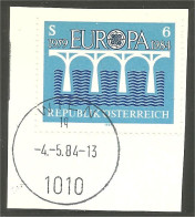 EU84-30a EUROPA CEPT 1984 Autriche Pont Bridge Brücke Puente Brug Ponte FD PJ - 1984