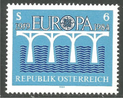 EU84-5b EUROPA CEPT 1984 Austria Pont Bridge Brücke Puente Brug Ponte MNH ** Neuf SC - Bridges