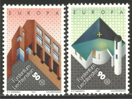 EU87-15a EUROPA-CEPT 1987 Liechtenstein Architecture Moderne MNH ** Neuf SC - 1987