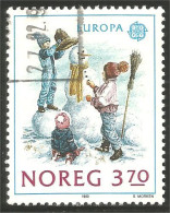 EU89-23d EUROPA-CEPT 1989 Norway Snowman Jeux Enfants Children Games Kinderspiele - Used Stamps
