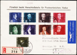 1948. VADUZ 15.VII.49. FDC 40 + 50 + 1 FR. (Michel 257-265) - JF124077 - Brieven En Documenten