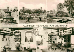 72703544 Kohren-Sahlis Toepferbrunnen Teilansicht Burgruine Kirche Toepfermuseum - Kohren-Sahlis