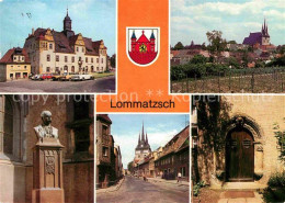 72700012 Lommatzsch 700 Jahre Jubilaeum Markt Robert Volkmann Denkmal Bueste Kir - Lommatzsch