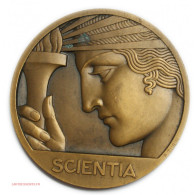 Médaille SCIENTIA 4ème Cent. De La Fondation Du Collège De France 1930, Lartdesgents - Royaux / De Noblesse