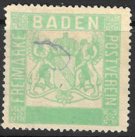 Germany Deutschland Freimarke Postverein Baden Ohne Wertangabe (*) Ohne Gummi/mint No Gum Wappe Coat Of Arms - Andere & Zonder Classificatie