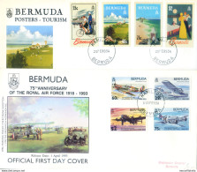 3 FDC Del 1993. - Bermuda