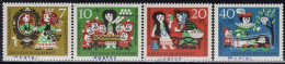 GERMANY(1962) Scenes From Snow White. Seet Of 4 With MUSTER (specimen) Overprint. Scott No B384-7. - Andere & Zonder Classificatie