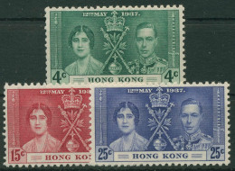 Hongkong 1937 Krönung König Georgs VI. 136/38 Postfrisch - Neufs