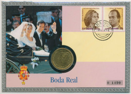 Spanien 1995 König Juan Carlos I. Hochzeit Numisbrief 500 Pesetas (N240) - 500 Peseta