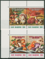 San Marino 1992 Pilze Pilz-Ausstellung 1516/19 ZD Ecke Postfrisch - Neufs