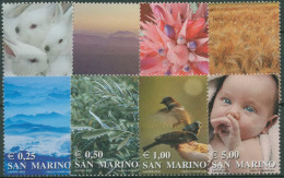 San Marino 2002 Die Farben Des Lebens Tiere Pflanzen 1998/05 Postfrisch - Unused Stamps