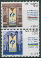 San Marino 1999 Radsport Straßenrad-WM Treviso & Verona 1834/35 Postfrisch - Neufs