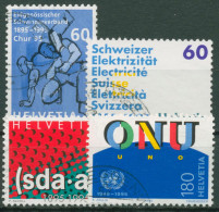 Schweiz 1995 Ereignisse Schwingerverband Elektrizität UNO 1540/43 Gestempelt - Oblitérés