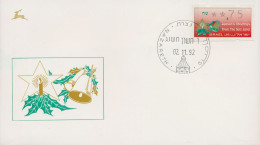 Israel ATM 1992 Weihnachten Ersttagsbrief Einzelwert 0,75, ATM 4 FDC (X80423) - Affrancature Meccaniche/Frama