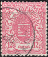 Luxembourg 1875 12½ C Rose Carmine 1 Value Canceled - 1859-1880 Wappen & Heraldik