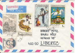 Czechoslovakia Express Air Mail Cover 13-5-1975 Topic Stamps - Covers & Documents