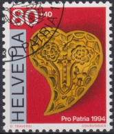 1994 Schweiz Pro Patria, Volkskunst Gebäckmodell Für "Kräpfli" ⵙ Zum:CH B245, Mi:CH 1529, Yt: CH 1457 - Oblitérés