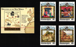 Bahamas 667-670 Und Block 53 Postfrisch Schifffahrt #JH858 - Bahama's (1973-...)