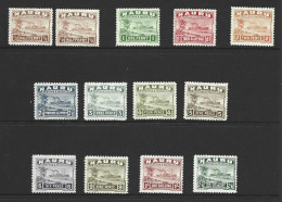 Nauru 1924 - 1948 Freighter Ship Definitives Shiny Paper Later Printing Part Set Of 13 To 2/6 FM , Some Gum Ageing - Nauru