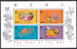 Hong Kong - Hongkong 1996 Block 37 ** Jahr Der Ratte Chinesisches Neujahr (30713 - Other & Unclassified