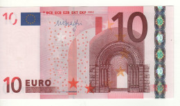 10 EURO  "T" Irlanda    Firma DRAGHI   K 007 C1   /  FDS - UNC - 10 Euro