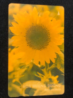 Card Phonekad Vietnam(helianthus Hoa Huong Duong 60 000dong-1994)-1pcs - Vietnam