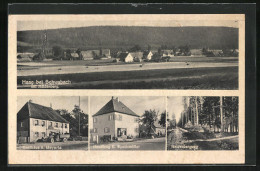 AK Haag / Schwabach, Gasthaus A. Meyerle, Handlung Spachmüller, Heidenberg  - Schwabach