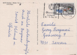 Germany Deutschland DDR 1987 Fischen - Weiler, Oberallgau, Canceled In Oberstdorf - Postcards - Used