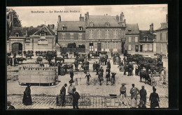 CPA Doullens, Le Marché Aux Bestiaux  - Doullens