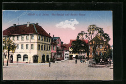 AK Alfeld A. D. Leine, Marktplatz Und Peck`s Hotel  - Alfeld