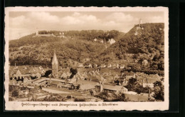 AK Geislingen /Steige, Teilansicht Mit Kirche, Burgruine Helfenstein Und Ödenturm  - Geislingen