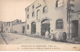Les Emeutes En Champagne 1911 - AY - La Maison Ducoin - Très Bon état - Ay En Champagne