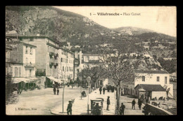 06 - VILLEFRANCHE-SUR-MER -  PLACE CARNOT - CARTE ANCIENNE TOILEE - Villefranche-sur-Mer