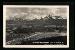 AK Innsbruck, Ortsansicht Mit Nordketten-Seilschwebebahn  - Kabelbanen